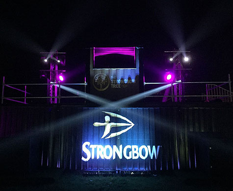 Custom structure for Strongbow, Isle of Wight Festival