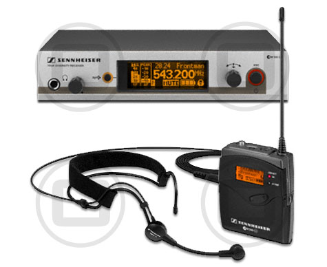 Sennheiser G3 300 Series EW312 Headband wireless radio microphone kit